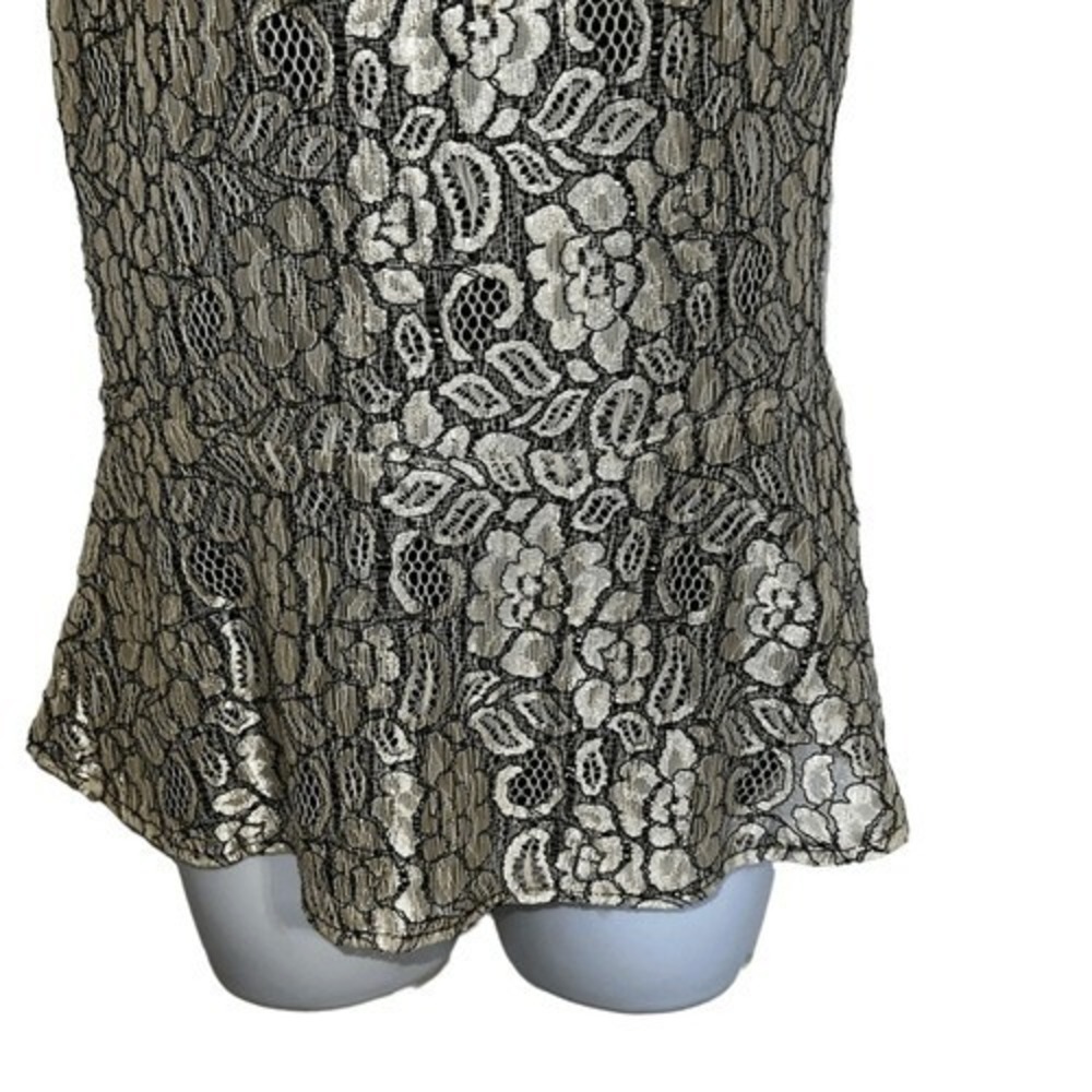 THE LIMITED Gorgeous Black With Champagne Brocade Lace Overlay NWOT Size‎ Small - Picture 5 of 9